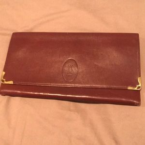 Cartier vintage red clutch
